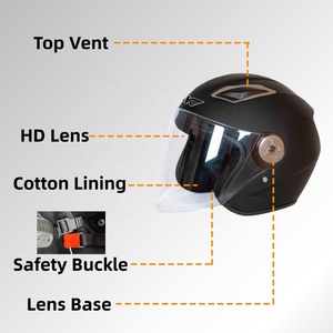 Casques de moto unisexes de style nouveau pour adultes, <span class=keywords><strong>casque</strong></span> de moto demi-visage, motocross, fabricant personnalisé - Product Image 2