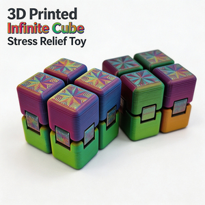 Cubo Infinito Antiestrés, Juguete Sensorial Giratorio que Ayuda a Aliviar la Ansiedad, Juguete Portátil de Escritorio para la Oficina - Product Image 1