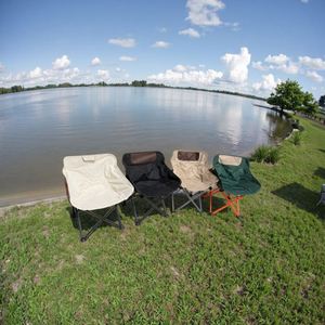 Chaises pliantes de camping portables légères et confortables pour la pêche en plein air, avec logo personnalisé, vente en gros - Product Image 1