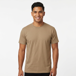 T-shirt pour homme en coton 100% noir de qualité supérieure, taille plus, impression personnalisée du logo, vente en gros, OEM, fabricant direct d'usine - Product Image 1