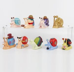9Ppacks Anime Den Mushi figura <span class=keywords><strong>de</strong></span> acción, lindo Caracol teléfono insecto PVC figura modelo colección adornos regalos - Product Image 1
