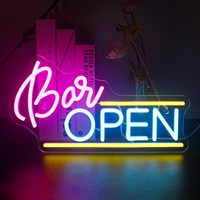 Enseigne au néon ouverte LED IP65 Dimmable Décoration murale pour les entreprises et les cadeaux des cavernes de l'homme Forme personnalisable Support mural/suspendu