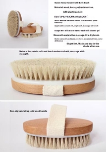 <span class=keywords><strong>Brosse</strong></span> de douche ovale <span class=keywords><strong>en</strong></span> bois humide et sèche avec poils de <span class=keywords><strong>crin</strong></span> <span class=keywords><strong>pour</strong></span> les soins du <span class=keywords><strong>corps</strong></span> Nettoyage cellulite et lymphatique (tout naturel) - Product Image 6