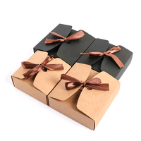 Boîte en carton kraft à fermeture automatique avec impression flexographique personnalisée pour l'expédition de petits accessoires vestimentaires