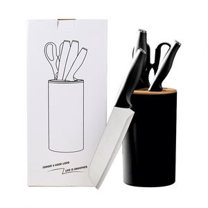 Juego de Cuchillos de Cocina de Acero Inoxidable, 5 Piezas, con Caja de Almacenamiento - Product Image 1