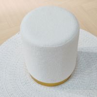 Chaises de bonne qualité Bailey tabouret pouf en métal doré tabourets pouf rembourré en velours d'acier inoxydable pouf pouf