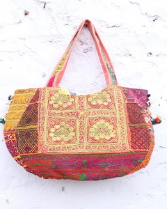 Sac à bandoulière Banjara indien brodé à la main, tendance, léger, avec doublure en coton, fermeture éclair, grande capacité, imperméable - Product Image 4