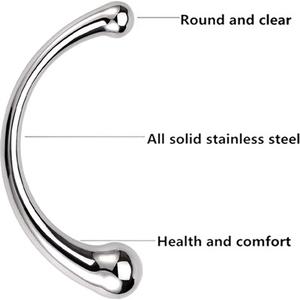 Consolador de metal, varita de próstata, de acero inoxidable de doble cabeza tapón <span class=keywords><strong>anal</strong></span>, masaje de punto G, Juguetes sexuales para hombres, mujeres, lesbianas y homosexuales - Product Image 2