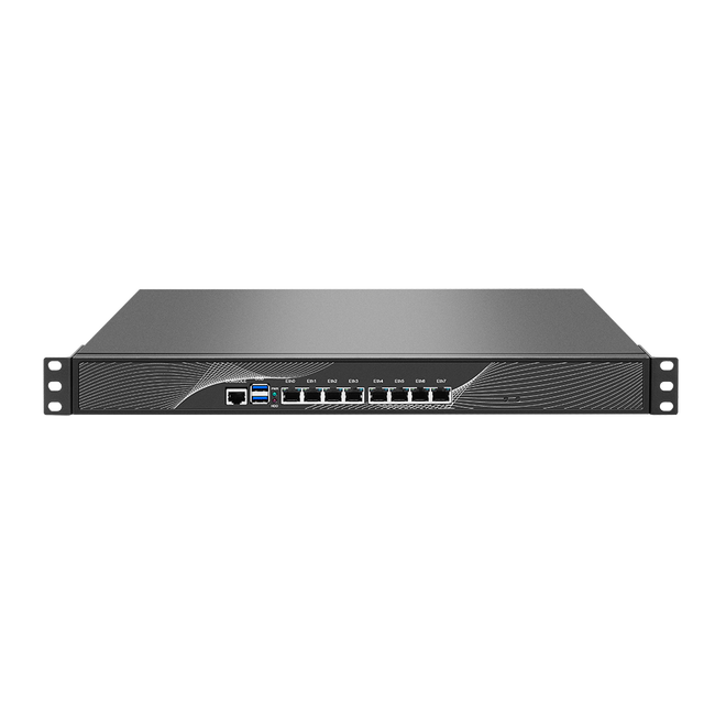 OEM 1U Rack Mount Chassis Intel Core I5 Dual Core 2.5GHz 8 Lan GbE Soft Router ROS PfSense IKuai Industrial VPN Firewall