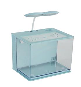 Petit <span class=keywords><strong>aquarium</strong></span> moderne en plastique transparent 7L Réservoir betta en verre écologique avec filtre et lumière LED pour la maison et le bureau - Product Image 3