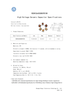 Condensateur céramique haute tension HV X7R 8KV 900pF de haute qualité pour circuits électroniques de précision.