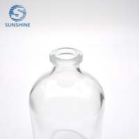 Flacon en verre moulé transparent de 100 ml, récipient en verre pour l'emballage de matières premières pharmaceutiques liquides