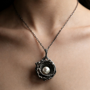 Collar con Colgante <span class=keywords><strong>de</strong></span> Lágrima Chapado en Oro Personalizado con Perla Barroca Colgante, Joyería Moderna, Dijes y Amuletos - Product Image 1