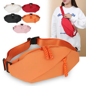 Sac de poitrine en nylon pour l'extérieur, orange, résistant à l'eau, avec poche zippée, unisexe, sac à bandoulière décontracté, sangle détachable - Product Image 5