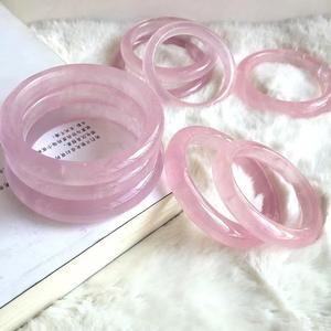 DIY Fine FashionJeweley Pierre Naturelle 54mm-62mm Ice <span class=keywords><strong>Madagascar</strong></span> Rose Quartz Bracelet & bracelet pour Femmes - Product Image 1