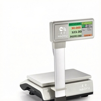 Báscula Electrónica de Mesa de 30 kg con Impresora de Códigos de Barras, Pantalla LCD, Precisión de 10 g, Soporte OEM/ODM