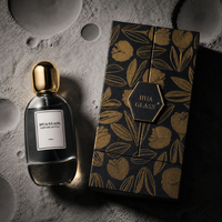 Botella de Perfume Personalizada de Lujo de 100 ml, Botella de Perfume de Vidrio de Color Sólido, Botella de Spray con Tapa de Plástico y Caja Extraíble