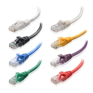 定制长度网以太网网络电缆Cat5e Cat6 7 RJ45公对公母网接插线批发