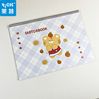 Cartoon-Cover Blanko Notizbuch A3 Drahtgebundenes Skizzenbuch Horizontal Blanko Weiß