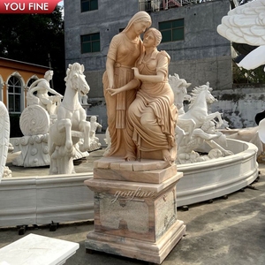 Escultura de piedra Natural tallada a mano para mujer griega, estatua de mármol blanco, escultura de mujer griega - Product Image 4