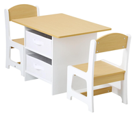 Chaise et table pour enfants en bois Offre Spéciale bureau d'étude en bambou de style classique pour tout-petits avec chaises de table sensorielles