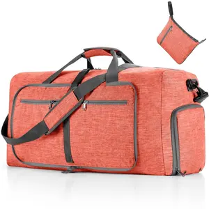 Katlanabilir spor çantası 65L 85L 115L büyük kapasiteli moda katlanabilir yetişkin erkekler kadınlar seyahat spor salonu saklama çantası düşük MOQ