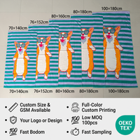 Serviette de plage en velours de coton personnalisée 70*140-100*180cm, double face en velours éponge 100% coton, impression résistante à la décoloration
