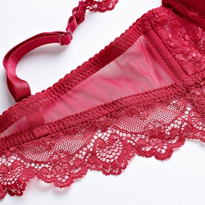 Ensemble de lingerie féminine ultra-fine en dentelle transparente, nouveau soutien-gorge sexy grande <span class=keywords><strong>taille</strong></span> - Product Image 4