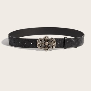 Cintura in PU nuovo stile retrò per uomo e <span class=keywords><strong>donna</strong></span> vite sempreverde con rullo cavo con fibbia in lega a cuore traforata <span class=keywords><strong>cinture</strong></span> di Design - Product Image 4