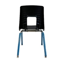 Chaise d'étudiant moderne en plastique à trous carrés pour université et salle de classe