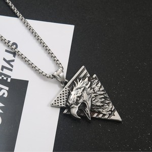 yunnique Eagle Pendant Necklace <b>Titanium</b> Steel Geometric Unisex Fashion Jewelry <b>Chain</b> - Product Image 2