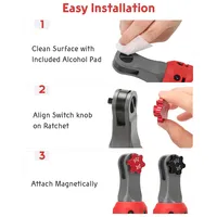 Bouton de commutation à cliquet magnétique HY2, 1 pièce, en alliage d'aluminium rouge, remplacement pour outils électriques manuels M12