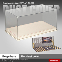 Housse anti-poussière pour modèles de voitures miniatures en métal, en acrylique transparent, boîte cadeau pour le rangement et la présentation de figurines