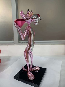 Scultura della <span class=keywords><strong>pantera</strong></span> della statua di animale carino scultura di arte Pop del centro commerciale personalizzato - Product Image 5