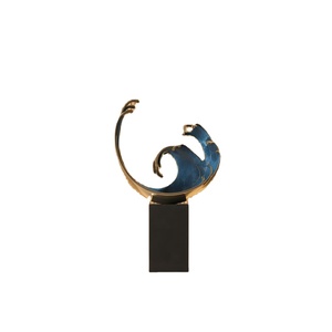 Sculpture Yin-Yang en acier inoxydable, art de décoration traditionnel - Product Image 3