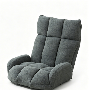 Fauteuil de salon pliable en tissu bouclé effet peluche, style tatami, pour baie vitrée, salon, balcon, chambre, canapé paresseux, modèle tendance - Product Image 3