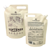Pochette souple en plastique PET avec bec verseur et impression en héliogravure pour emballage de recharge de lessive et de savon liquide, jetable
