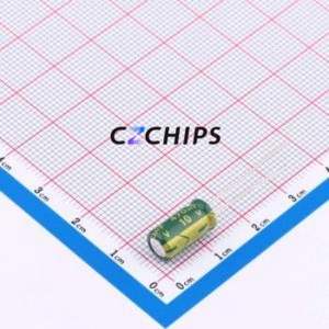 Condensador Electrolítico de Aluminio de Orificio Pasante CD288H1AM471E120T, Orificio Pasante, D6.3xL12mm 470uF 20% 10V 555mA-100kHz - Product Image 1