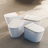 Toilette intelligente électrique automatique murale avec bidet intégré