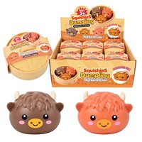 Jouet Squishy TPR Vache des Highlands en forme de boulette, doux à presser, animaux de ferme mystère, anti-stress, cadeau, cadeau de fête, vente en gros en vrac, emballé en boîte