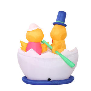 Décoration gonflable <span class=keywords><strong>de</strong></span> Pâques BOYI Poulet gonflable jaune <span class=keywords><strong>de</strong></span> Pâques avec bateau - Product Image 4
