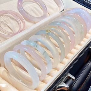 Thời Trang 10Mm Băng Thủy Tinh Trong Suốt Ngọc Phụ Nữ Của Vòng Đeo Tay Đơn Giản Vòng Đeo Mỏng Cho Cô Gái Bên Đồ Trang Sức Quà Tặng - Product Image 3