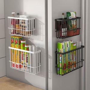 Organizador de Almacenamiento Magnético para Refrigerador, Cesta Metálica sin Perforaciones para Cocina - Product Image 1
