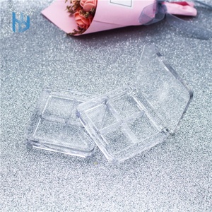 Paleta de sombras de ojos de plástico con logotipo personalizado transparente de alta calidad al por mayor - Product Image 3