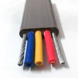 Conductor de cobre flexible Cable de elevación plano aislado de goma 2,5 mm2
