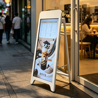 Pantalla Digital LCD de 43'' y 500 Nits, Portátil, para Publicidad, con Sistema Android CMS, para Restaurantes, Hoteles y Tiendas de Ropa