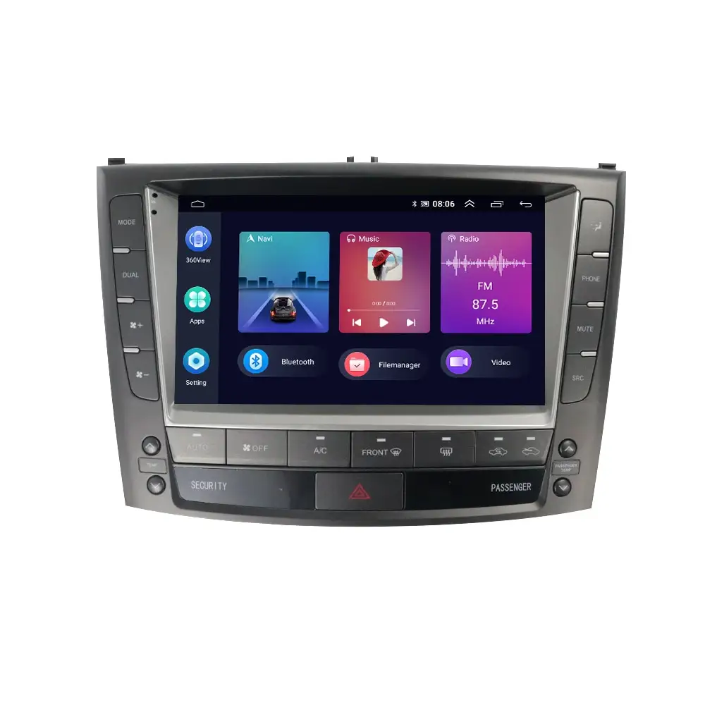 For Lexus IS IS300 IS200 IS250 IS350 2005 - 2013 Android 11 Screen Car Radio Central Multimedia Player GPS AutoStereo