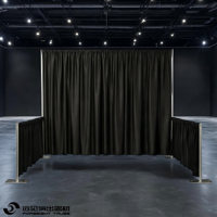Soporte de exhibición de aluminio Pipe and Drape con certificación TUV, forma personalizable, vertical y transversal (2 pies-32 pies)