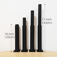 Pieds de meubles réglables en métal, pieds de support de remplacement à hauteur réglable pour lit/canapé/coiffeuse/chaise/meuble TV/table basse