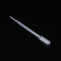 Pipette de transfert Pasteur en plastique PE stérile transparente jetable de 60 mm pour utilisation en laboratoire, capacité de 2 ml